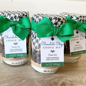 Cookie Mixes Party Favors - Mason Jar Cookie Mix Favor