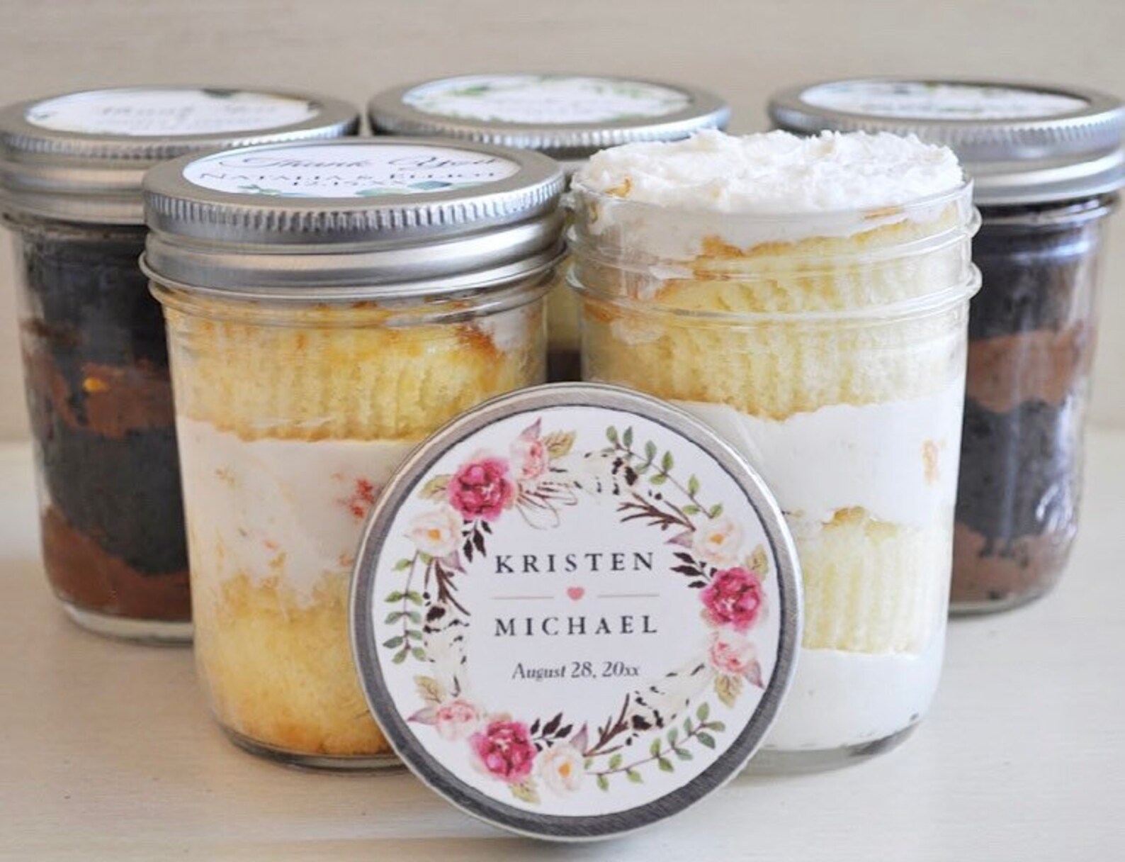 4 8 Oz. Cupcakes in A Jar Cake in A Jar Mason Jar Etsy