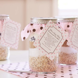 Cookie Mixes Party Favors - Mason Jar Cookie Mix Favor