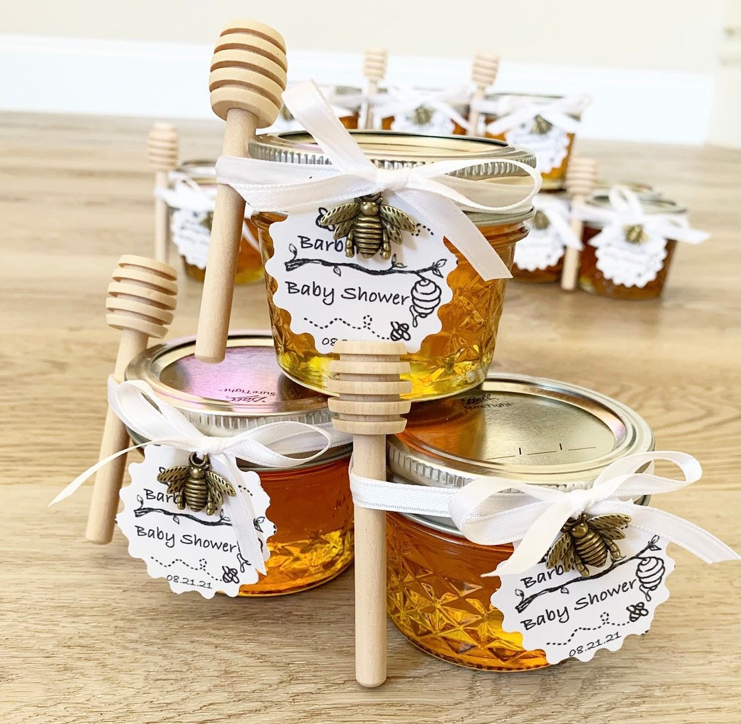 AuroTrends 3oz Mini Honey Jars with Dipper 30Pack, Empty Glass Jars for  Baby Shower Favors/Wedding Favors for Guests Bulk-Mini Jars with Wooden
