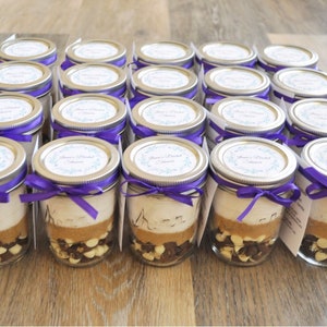 Chocolate Cookie Mixes Party Favors 1/2 Pint Mason Jar Cookie Mix image 3