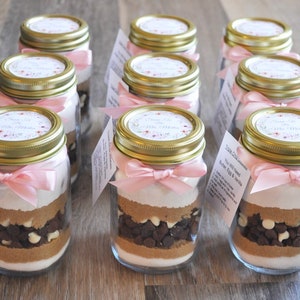 Cookie Mixes Party Favors Mason Jar Cookie Mix Favor image 1