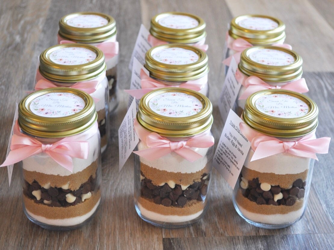 Cookie Mixes Party Favors Mason Jar Cookie Mix Favor Etsy