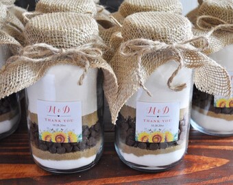 Cookie Mixes Party Favors - Mason Jar Cookie Mix Favor