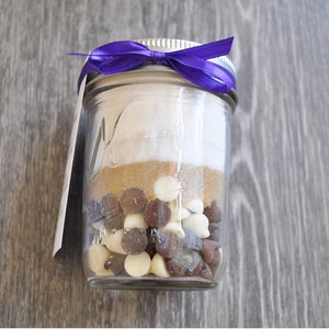 Chocolate Cookie Mixes Party Favors 1/2 Pint Mason Jar Cookie Mix image 6