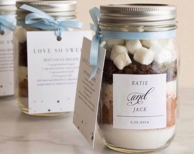 Hot Chocolate Favors - Mason Jar Cocoa Mix Favors