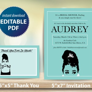 Breakfast At Tiffany S Bridal Shower Invitation Thank Etsy