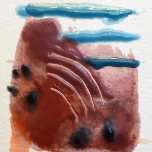 4x5 Mini Encaustic Painting #36
