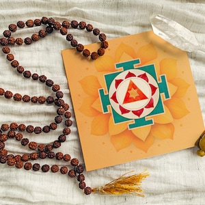Ganesha Yantra Art Print: Sacred Geometry, Vedic Gift (6x6)
