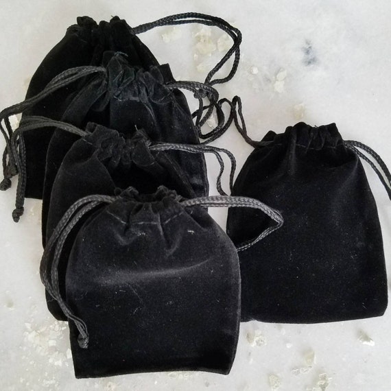 Black Velvet Jewelry Pouches - 3 x 4 1/4