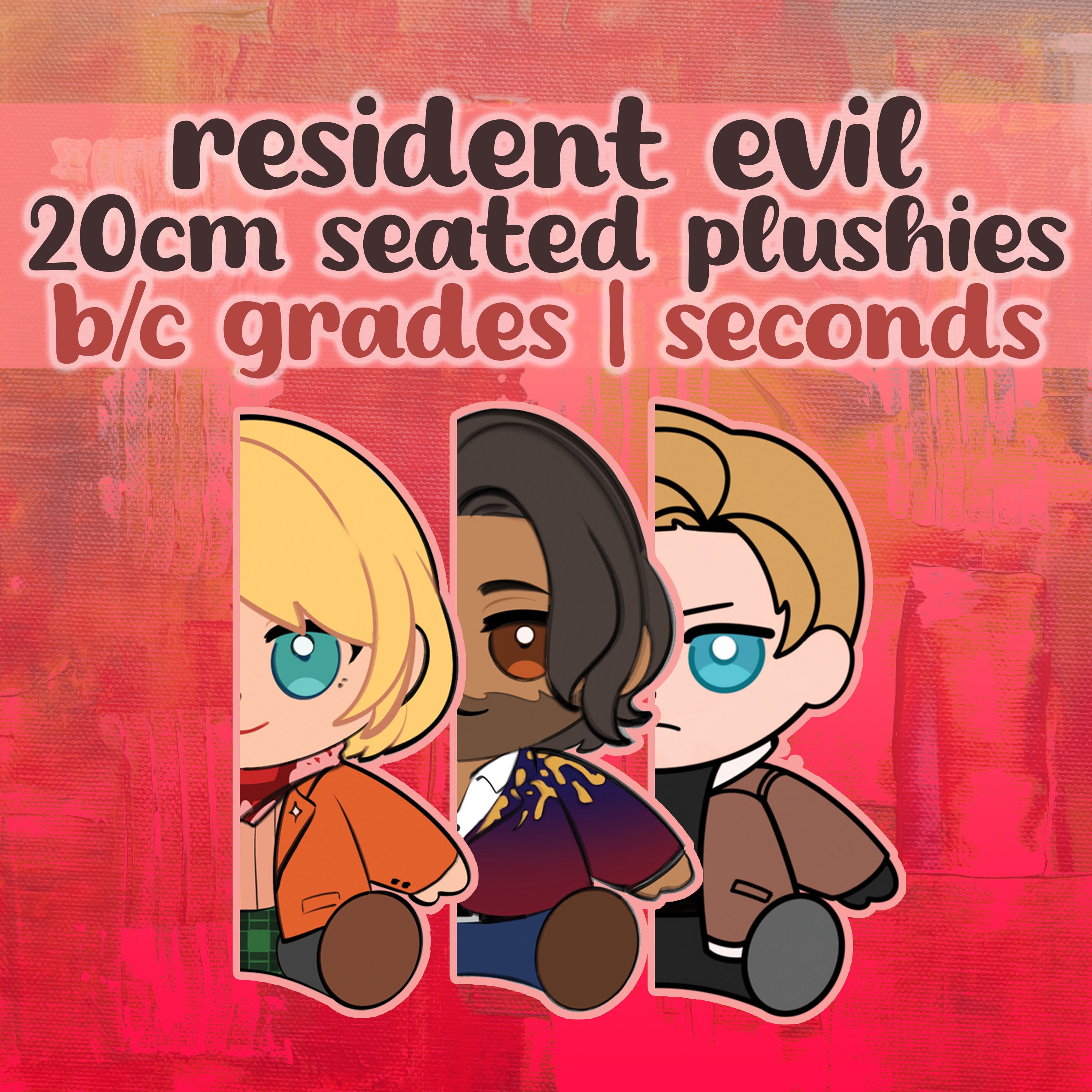 B-Grade/C-Grade Resident Evil Seated Plushies