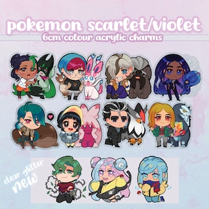 PKMN SV 2.5" Colour and Glitter Acrylic Charms