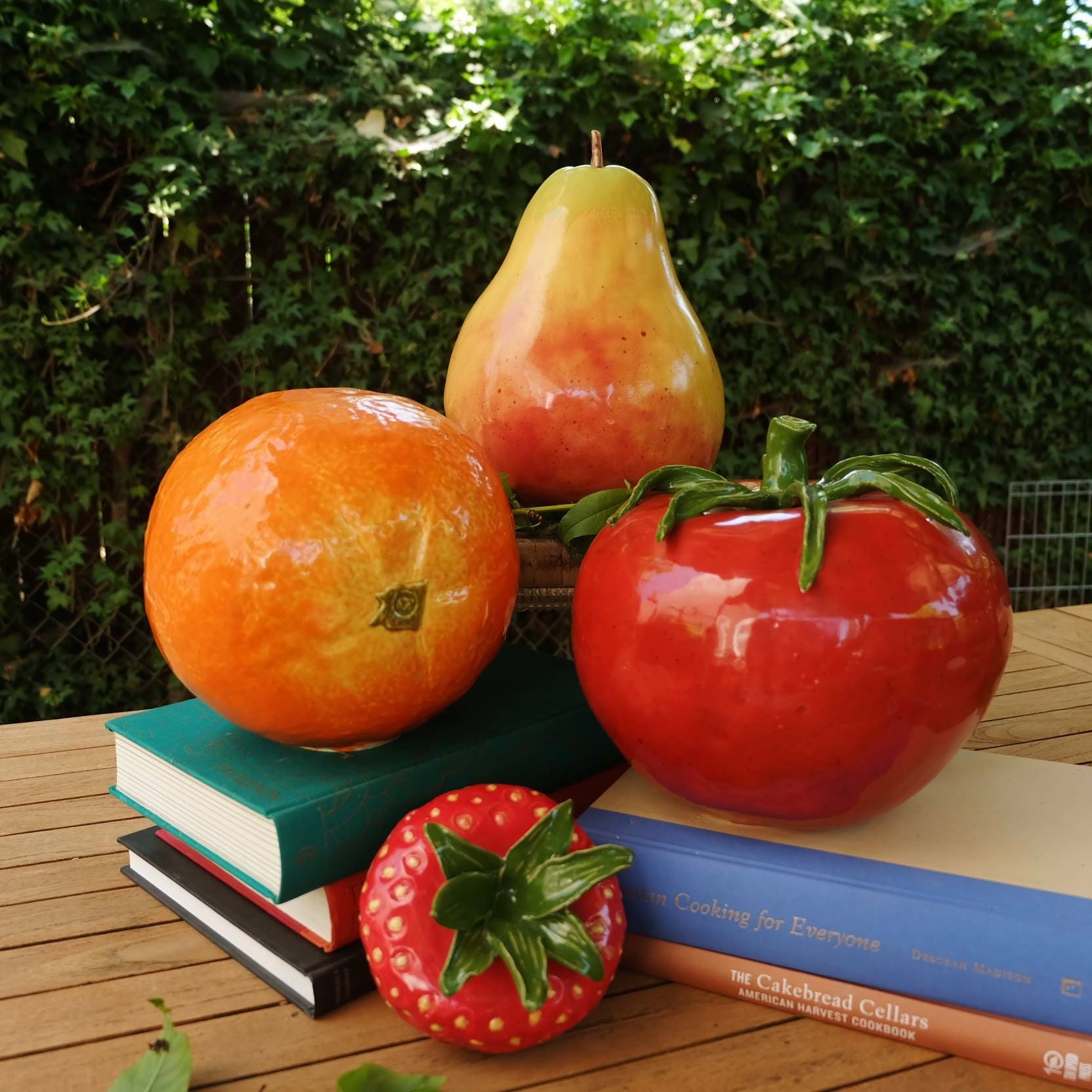 Ceramic Fruit Set of 4 Etsy