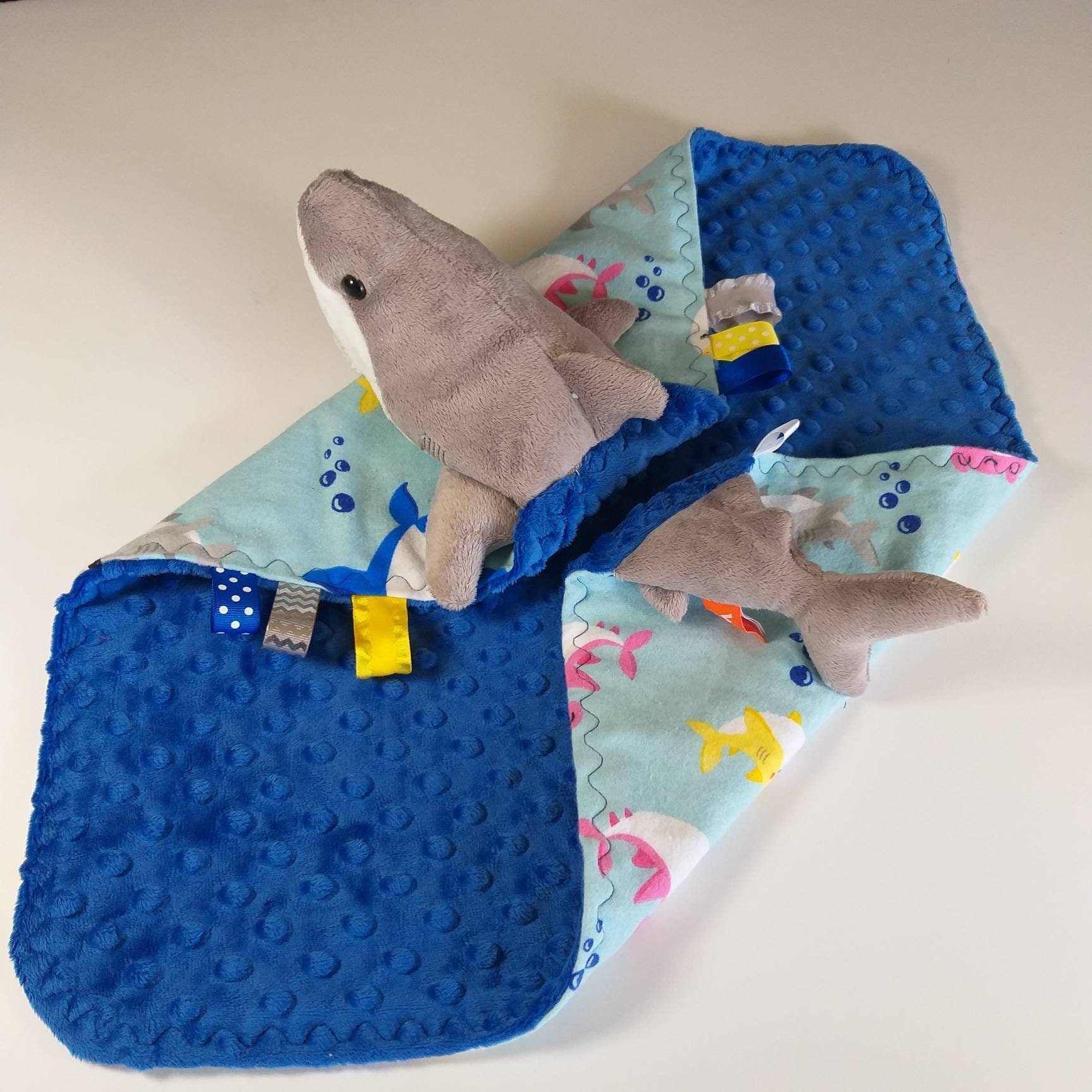 Shark Lovey Blanket Gift for Kids Shark Kids Blanket Shark Etsy