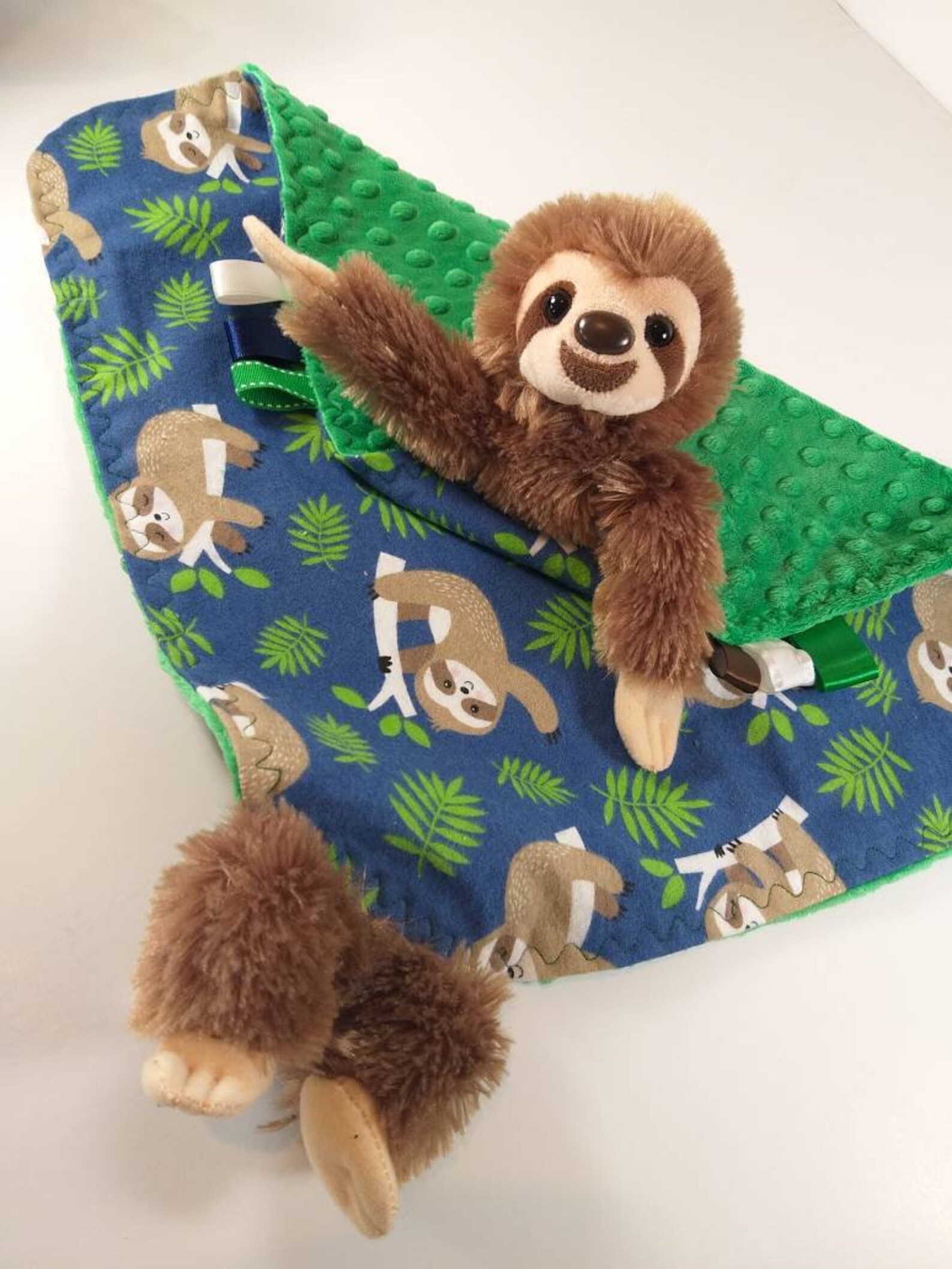 Sloth lovey blanket Gender Neutral Security blanket Stuffed Etsy