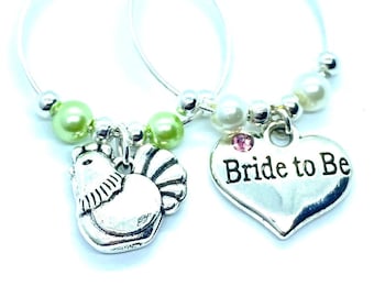 Hen Party Wine Glass Charms: Bride To Be Keepsake