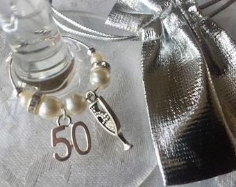 18th/21st/30th/40th/50th/60th/70th/80 Birthday Gift Wine Glass Charms Drinks Markers table dec 2024