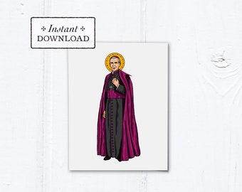 Venerable Fulton Sheen Card - Art Print - Instant Download - DIY Downloadable PDF - A2 4.25”x5.5"