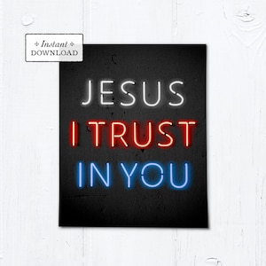 Divine Mercy Jesus I Trust in You Art Print Catholic Printable Frameable Art Print 8x10 Catholic Decor Dorm Decor Catholic Graduation Gift