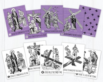 Stations of the Cross Memory Game for Lent, Lent Activity, Lent Game, Catholic Games for Kids, Printable Catholic Game, Lent Game for Kids