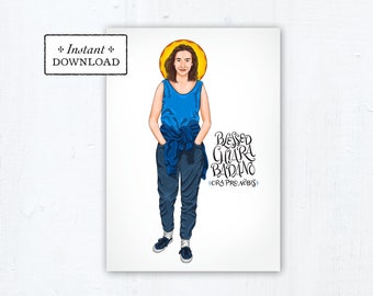 Blessed Chiara Badano Card - Art Print - Instant Download - DIY Downloadable PDF 5"x7" Catholic Saint Printable Confirmation Gift