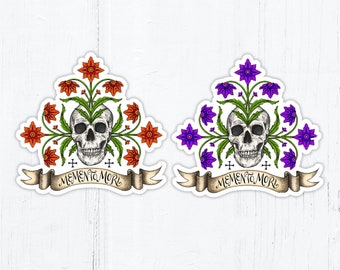 Memento Mori Die Cut Vinyl Sticker 3" Peel & Stick Catholic Vinyl Sticker Memento Mori Sticker Waterproof Catholic Sticker Decal