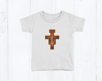 San Damiano Cross Kid's Catholic T-shirt Kid Graphic T-shirt Youth M - XL
