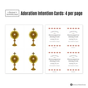 Adoration Intention Cards, Printable Prayer Intention Cards, Instant ...