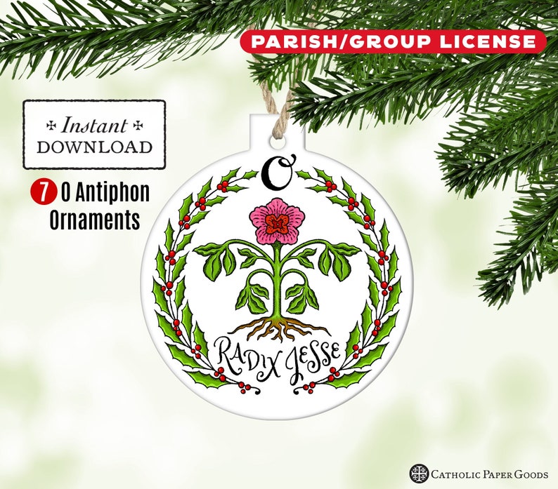 O Antiphons Parish License 7 Printable Christmas Ornaments image 1