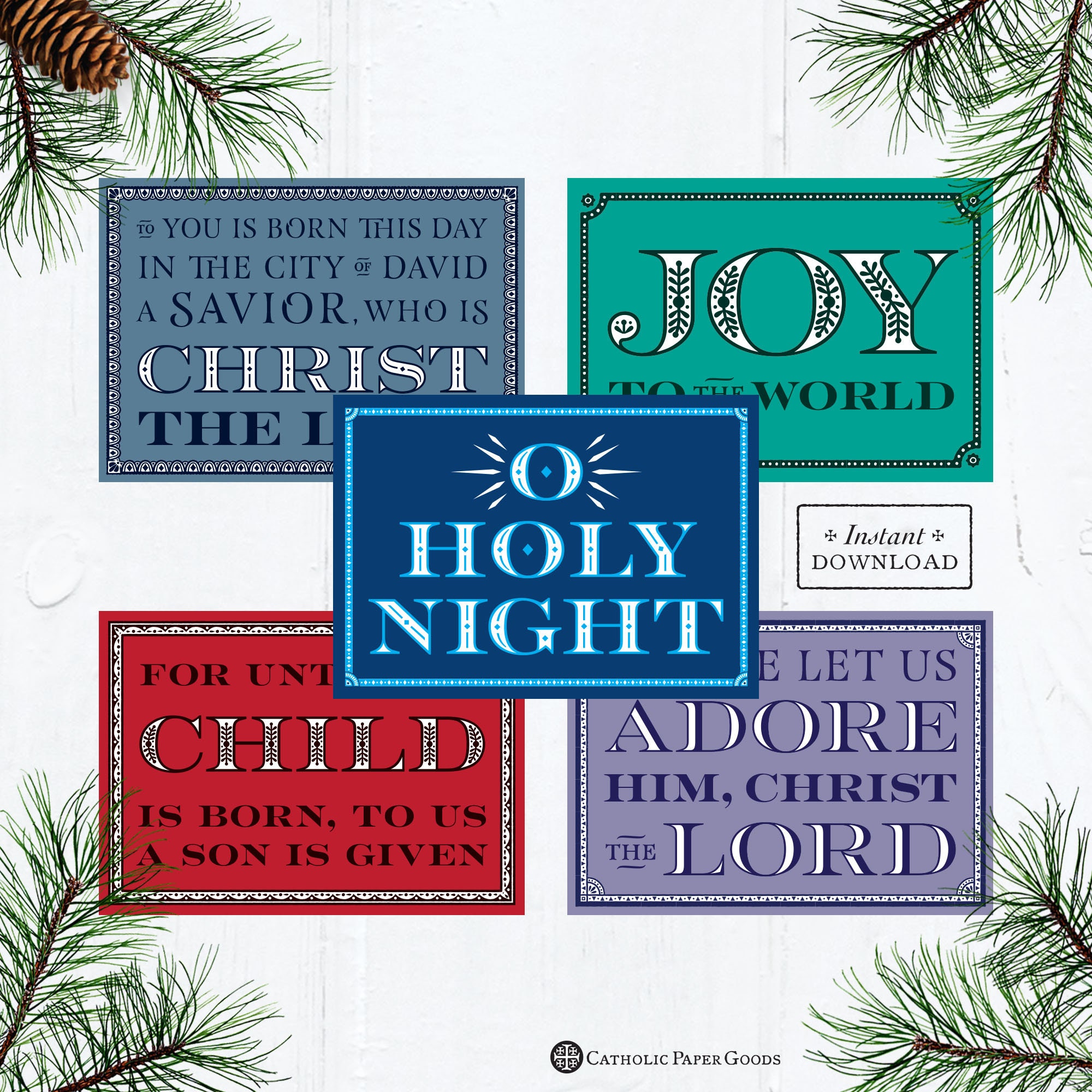 Catholic Christmas Card - O Holy Night (set of 10)