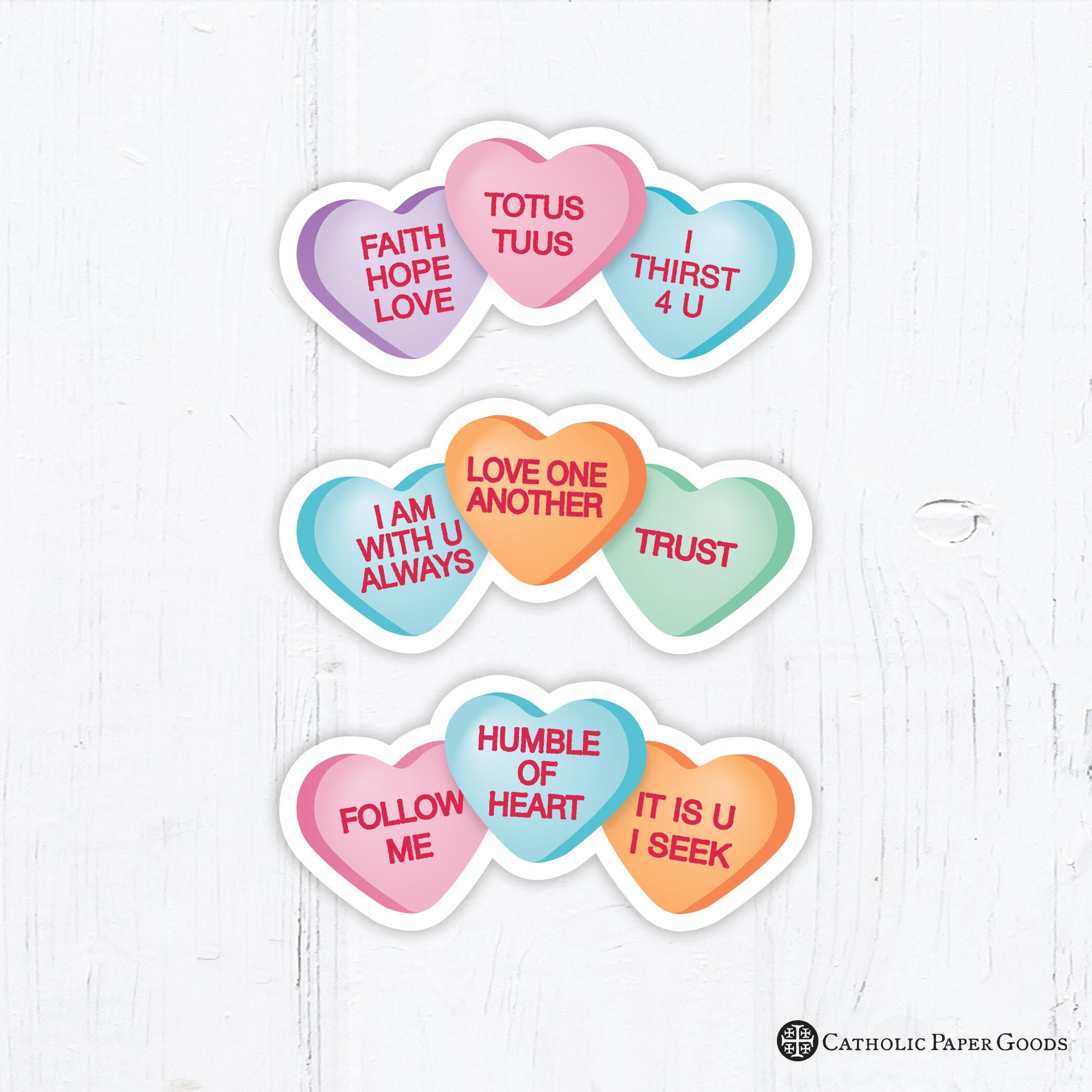 Sending You Love Conversation Heart Puffy Stickers (3 Packs)