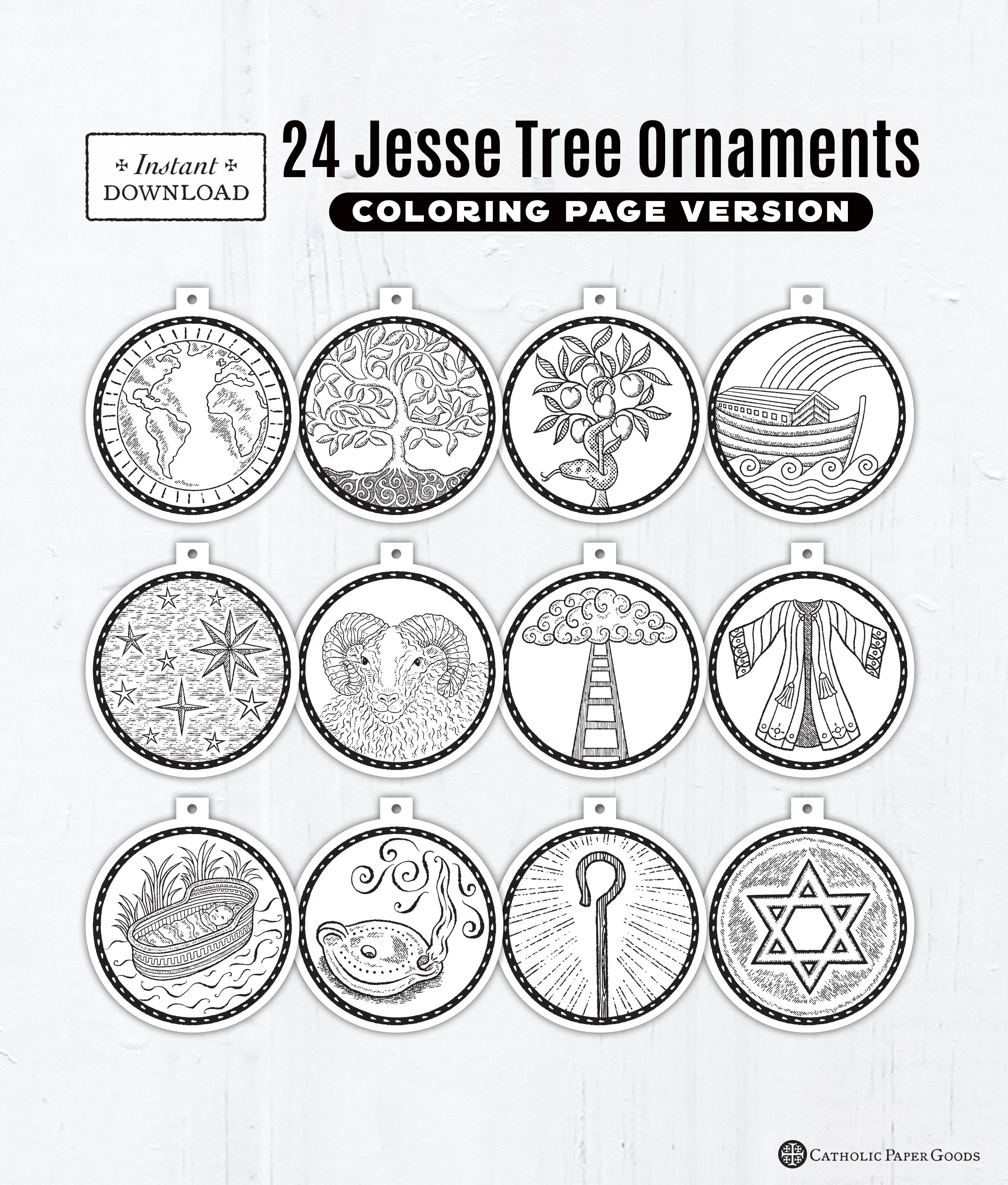 jesse tree coloring pages