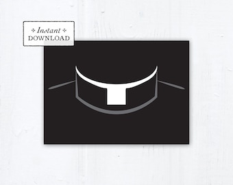 Roman Collar Printable Greeting Card for Catholic Priest, Priesthood Sunday, Priest Appreciation, Priestly Ordination Card, A7 Card
