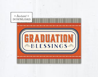 Graduation Blessings Catholic Graduation Card, Instant Download, Printable PDF 5x7 Printable Graduation Card Catholic Greeting Card Graduate