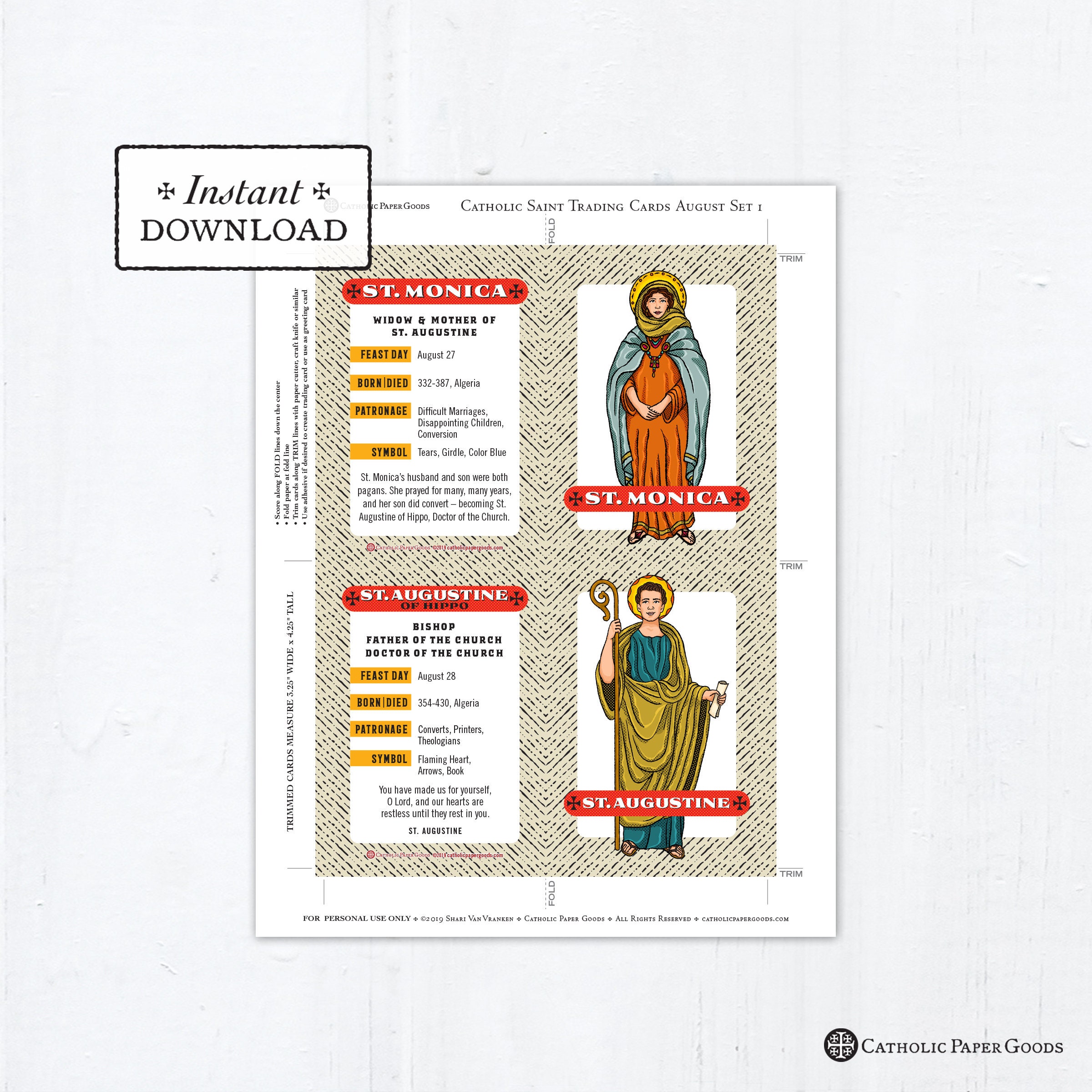 catholic-saint-trading-cards-august-set-1-printable-plus-bonus