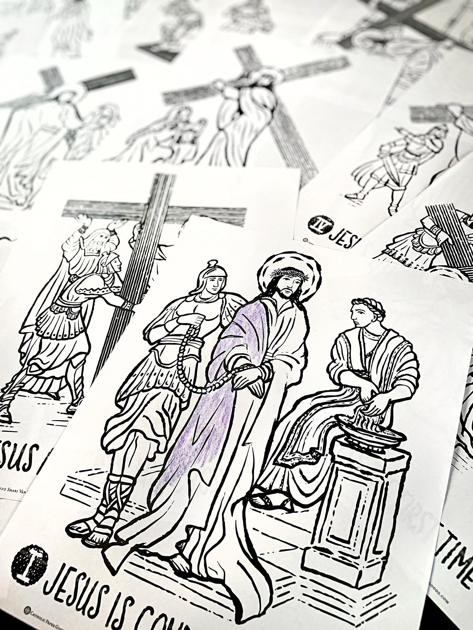 Stations of the Cross Coloring Pages, 14 Catholic Lent Coloring Pages ...