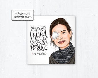 Servant of God Chiara Corbella Petrillo Square Card & Art Print - Square - Instant Download - DIY Downloadable PDF 5.25"x5.25" Card