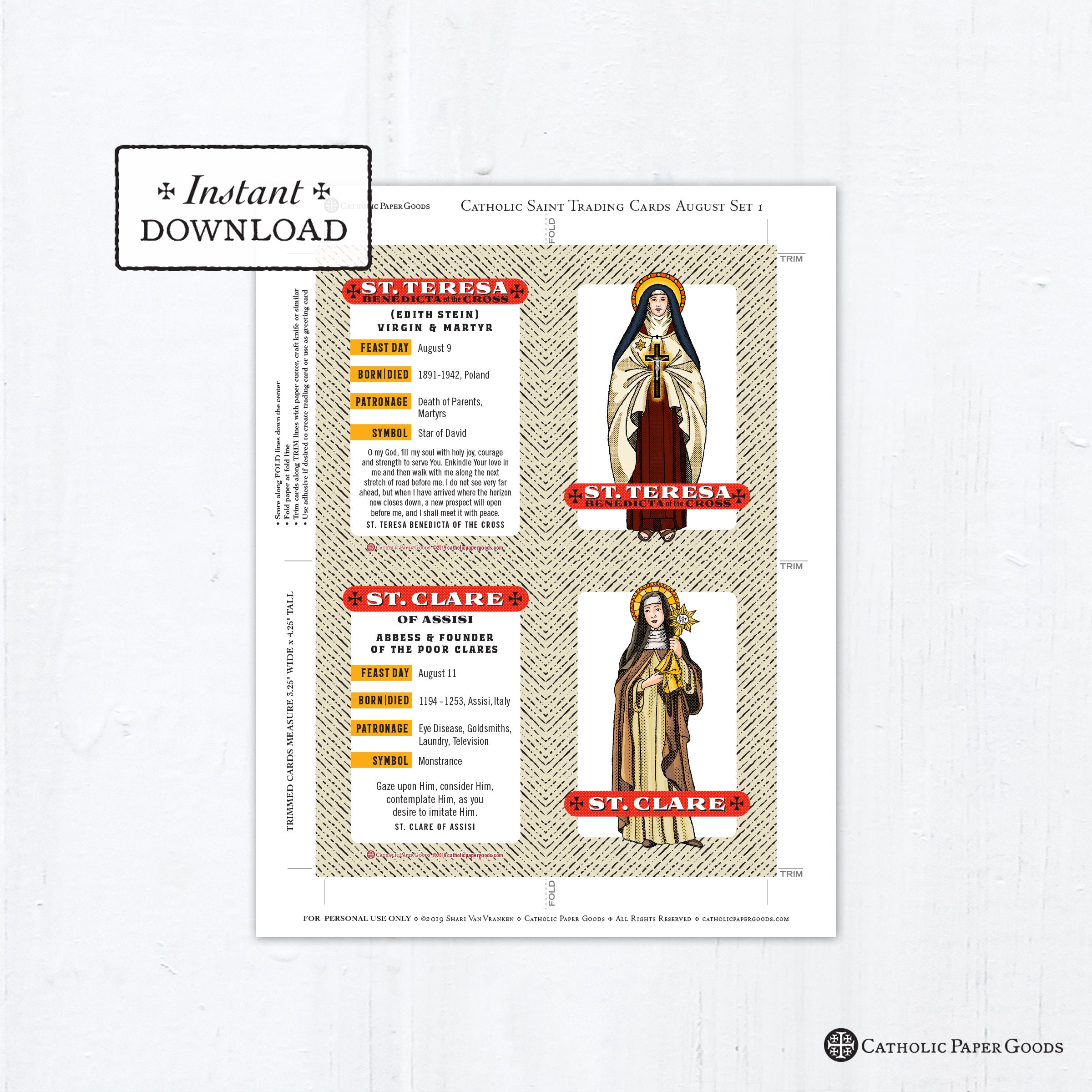 catholic-saint-trading-cards-august-set-1-printable-plus-bonus