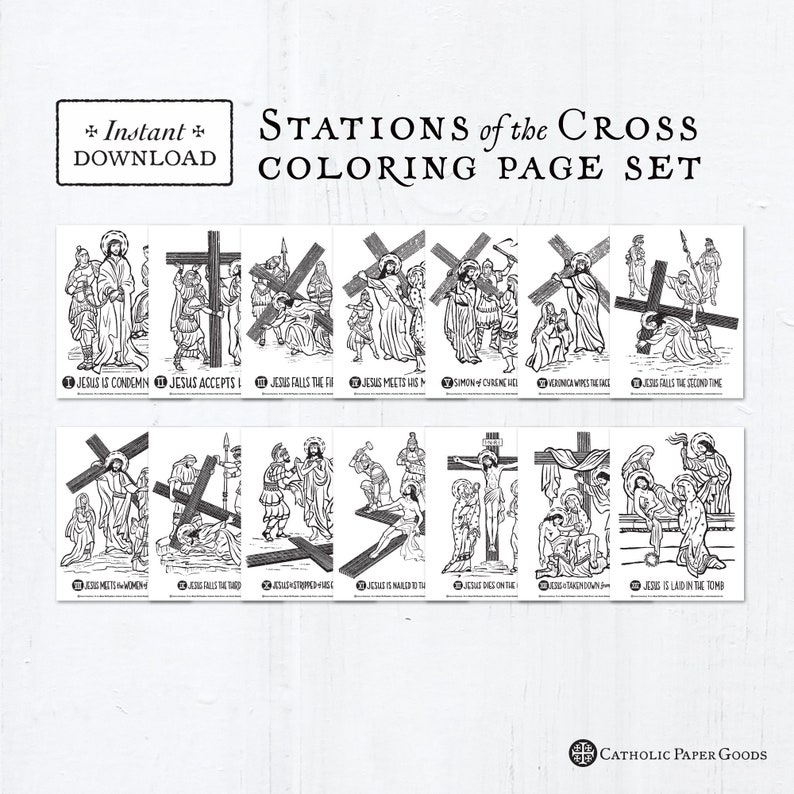 Stations of the Cross Coloring Pages, 14 Catholic Lent Coloring Pages ...