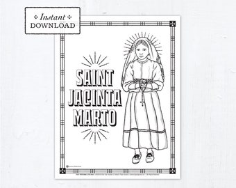 Saint Jacinta Marto, Catholic Coloring Page Our Lady of Fatima Catholic Saints Printable Coloring Page
