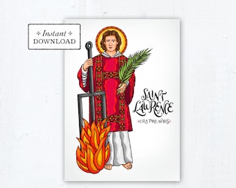 St. Lawrence Card Art Print Downloadable PDF 5"x7"