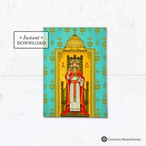 Christ the King Print / Greeting Card 5x7 Instant Download - DIY Downloadable PDF 5" x 7” A7