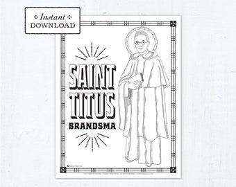 Saint Titus Brandsma Catholic Coloring Page - Catholic Saints - Printable Coloring Page - Digital - PDF