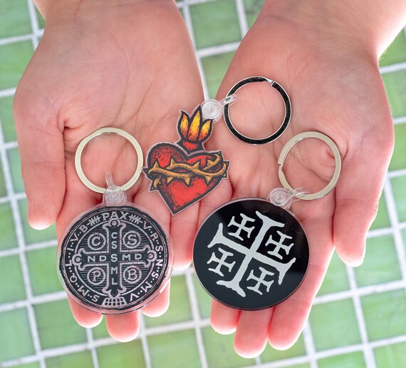 Catholic keychains best sale