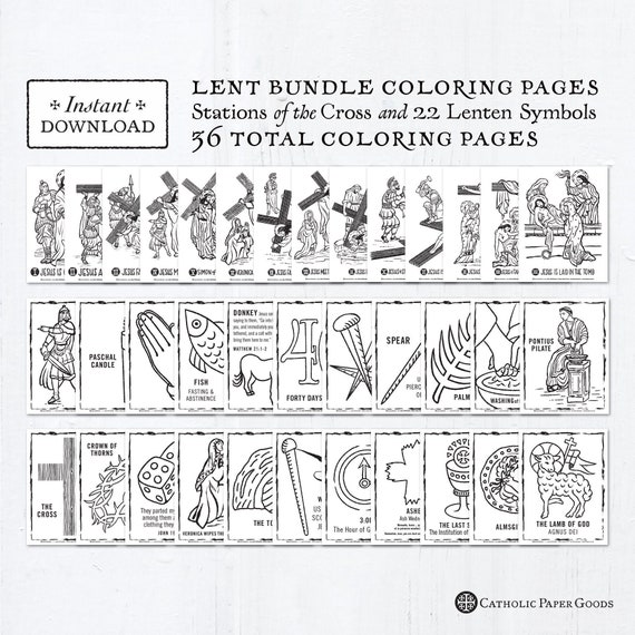 Stations of the Cross Catholic Coloring Pages for Kids 