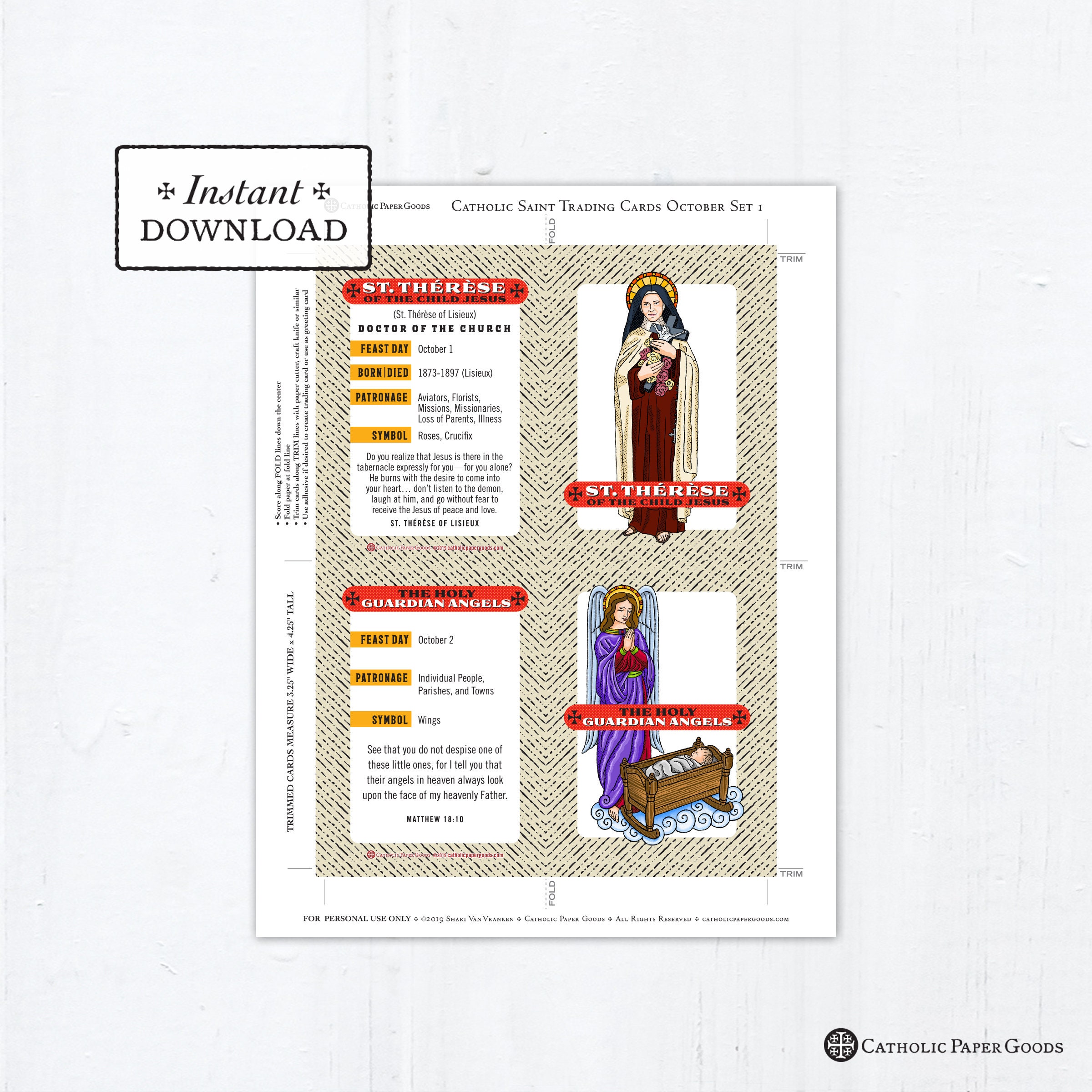 catholic-saint-trading-cards-october-set-1-printable-plus-bonus