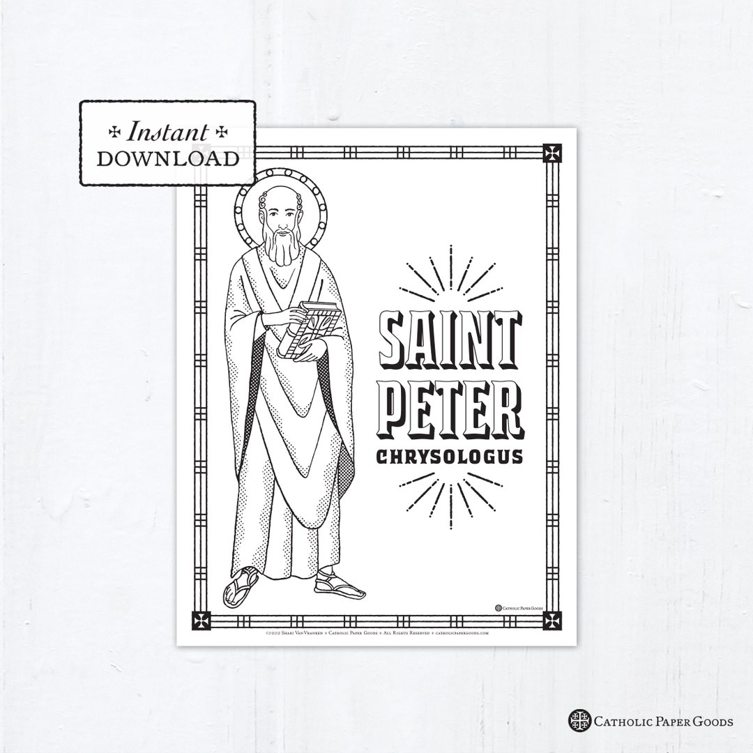 Catholic Coloring Page - Saint Peter Chrysologus - Catholic Saints ...