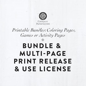 Color and Black & White Bundle and Multi-Page Page Printable File Print Release and Usage License (PDF)