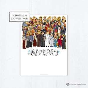 All Saints Day Party Invitation or Flyer, Saint Blank Template, Customize & Print Yourself, PDF, JPG 8.5x11 Printable All Saints Day Party