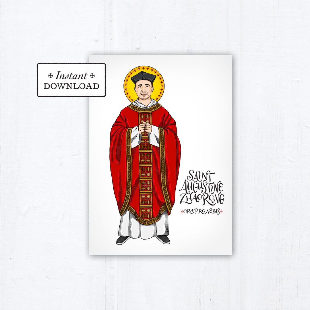 St. Augustine Zhao Rong Card, Catholic Greeting Card, Catholic Saint ...